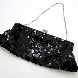 APT. 9 Black Sequined Evening Bag